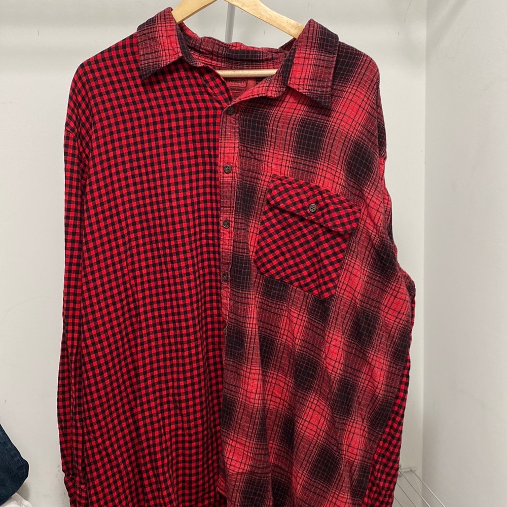 Red Mixed Pattern Flannel